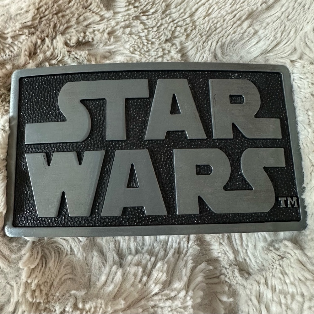 Star Wars Black and Silver Belt Buckle 4” x 2 1/4”